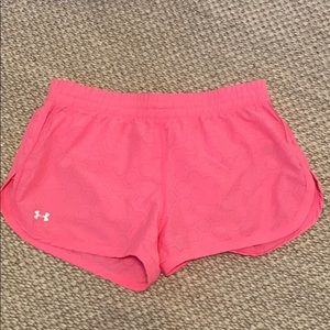 Neon pink Under Armour shorts